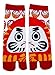 Samurai Market Chaussettes 34-48 Femme Homme Tabi du Japon Designer Docteur Ishiyama (Daruma) Rouge