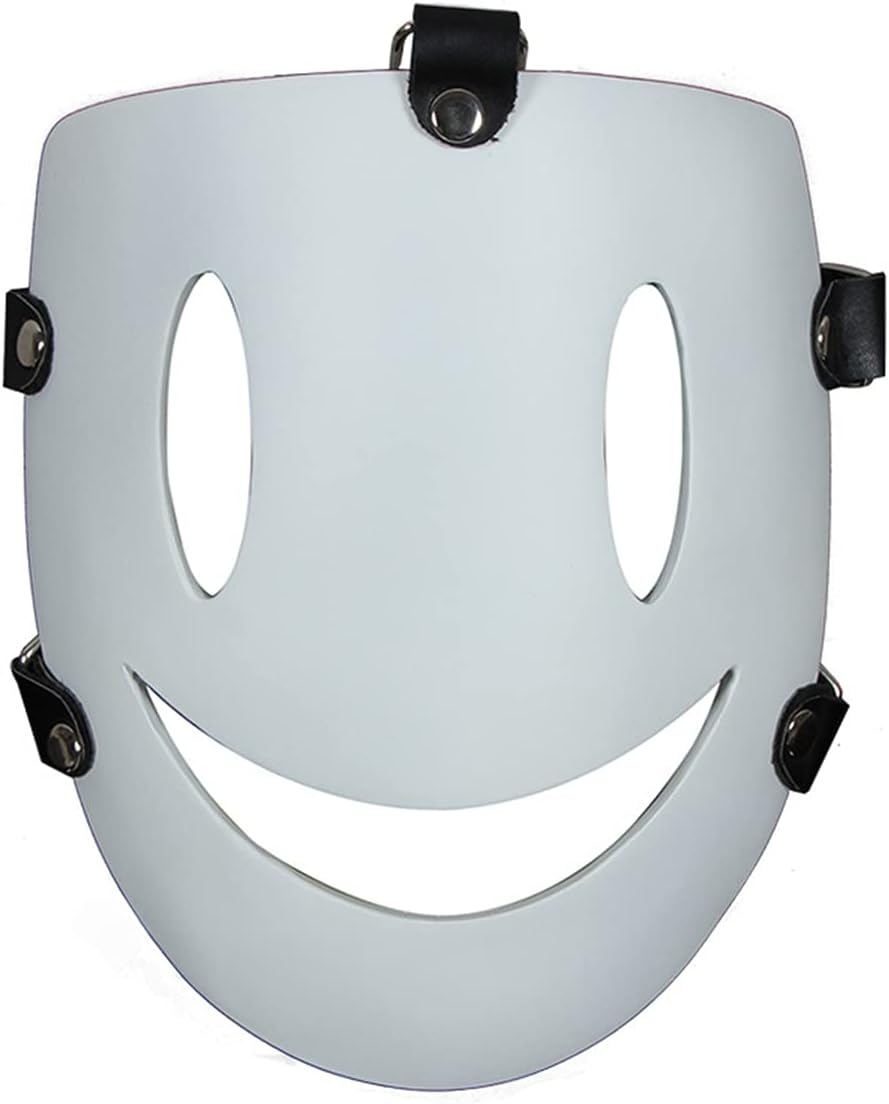 Anime Mask Sniper Mask Tenkuu Shinpan Mask White Smiley Face Smile Mask Anime Cosplay Costume Prop Halloween