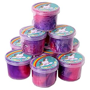 TE-Trend Eenhoorn Eenhoorn Glibber Glitter slijm doos 40x30mm kinderen meisjes cadeautje groen roze