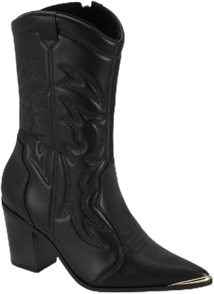 Bota Feminina Vizzano Country Texana Salto Grosso Confortável