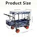Wagon Rain Cover, Folding Clear Trolley Rain Cover with Zippered Side Door, 92x51x75cm Waterproof Trolley Cart Cover for Shopping, Garden, Camping, Picnic and Outdoor Use(Trolley Not Included)
