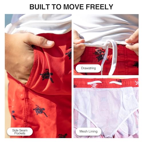Image of Kanu Surf Boys' Terrapin Turtle Quick Dry Beach Board Shorts Swim Trunk