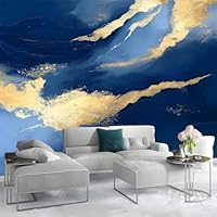 Papier Peint 3D Bleu Abstrait Q3015 - Peinture Murale Sol - Modèle Luna 2024