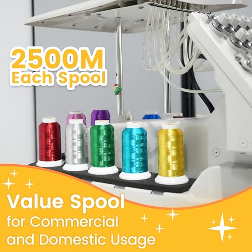 Hilo metalizado para bordado 2735 yd rojo brillante miniatura 6