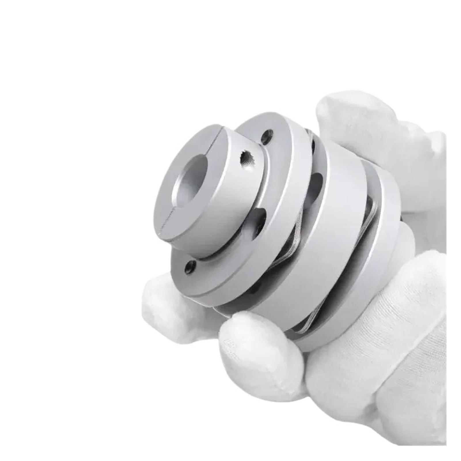 Accouplement à diaphragme 1 pièce D56-L63 LK3-C56-W Accouplement étagé en alliage d'aluminium à double diaphragme for manchon de connecteur de moteur pas à pas, jeu nul(14x19mm)
