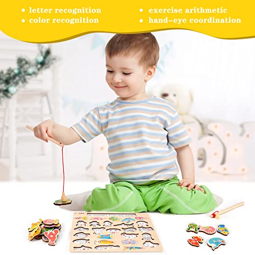 Nashrio Magnetic Wooden Fishing Game Toy For Toddlers, Alphabet Fish Catching Games Puzzle With Letters, Preschool Learning Abc Educational Toys For 3 4 5 6 Years Old Girl Boy Kids #TOP5