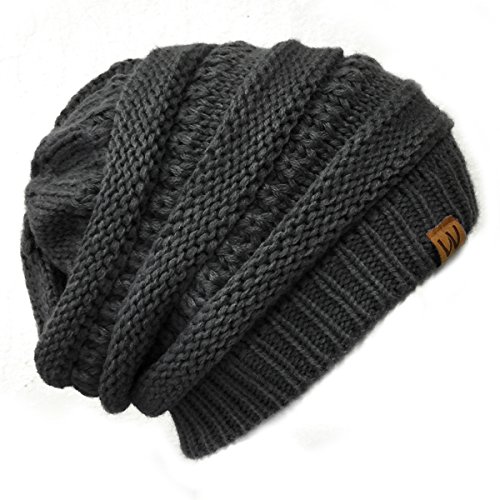 Bonnet hiver bonnet slouchy gris bonnet chaud homme femme