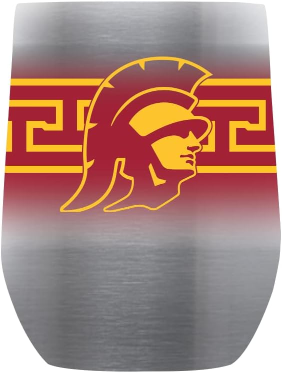 Gametime Sidekicks USC 12oz Stainless Stemless - Officially Licensed, 18/8 Stainless Steel, Double-walled, Vacuum-insulated, UV LED Printed Logos, Sweatless, Stays Hot/Cold - 360 Wrap