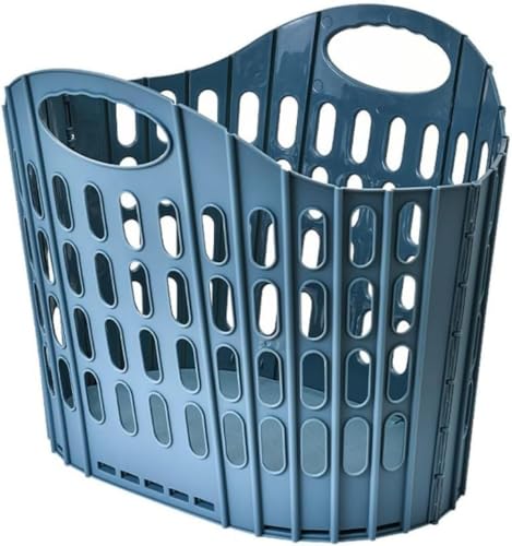 GEBYUI折りたためる ランドリーバスケット 洗濯かご 折りたたみ ランドリー バスケット 折りたたみ 折り畳みランドリーバスケット 折り畳み ランドリーバスケット 通気性 大容量 手持ち付 省スペース コンパクト メッシュ 通気性 軽量