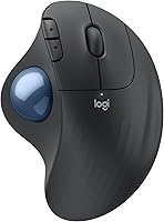 Logitech Ergo M575S Wireless Trackball Mouse: Ergonomic Thumb Control, Bluetooth, Quiet Clicks, PC/Mac Compatible - Graphite Blue
