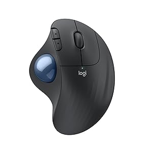 Logitech ERGO M575S mouse trackball wireless, mouse ergonomico wireless con Bluetooth e dongle crittografato, controllo comodo con il pollice, tracciamento preciso e fluido, per PC / Mac – Grafite