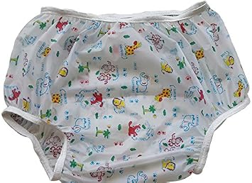 Baby Pants Jungle Friends Nursery Print Adult Pullon Plastic Pants - Small