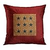 Square throw pillow covers vintage stars rustic blue and red pillowcases polyester 18 x 18 inch with hidden zipper home sofa cushion decorative pillowcase  urban country home decor
