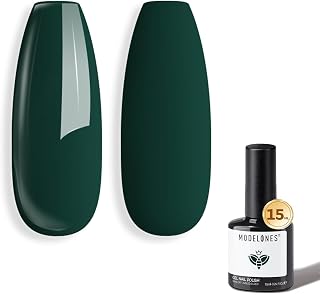 modelones Gel Nail Polish Green Gel Polish Soak Off Winter Nail Polish Christmas Art Manicure Gift 15 ML