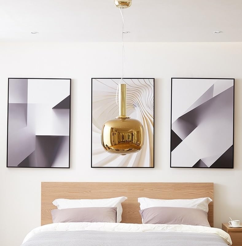 Suspension design en verre soufflé Crépuscule Dawn or pour intérieur moderne