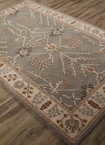 Image of 4x6 Ft Wool Tufted Rug - Compact Handcrafted Carpet for Small Living Rooms, Bedrooms & Study Areas