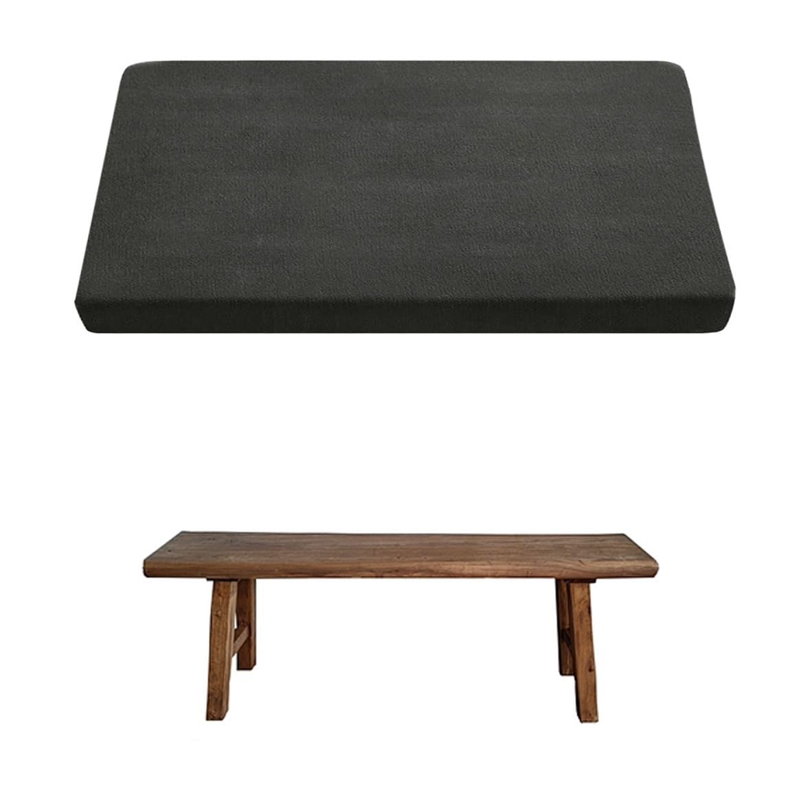 Banc de jardin en chenille 40x40 : galette de chaise douce et déhoussable