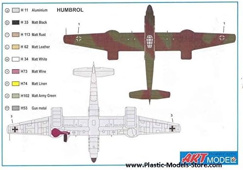 Miniatura 7 de Art Model Modelo de plástico de construcción avión avión BLOHM UND Voss 155 caza alemán 172 7202