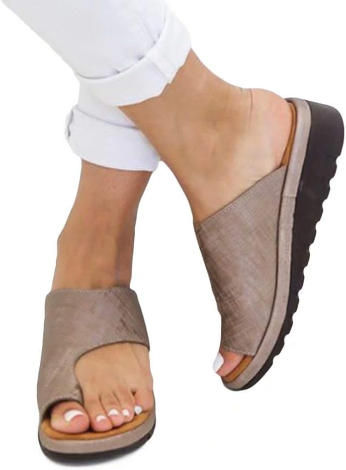 cufuller Women Sandal Comfy Platform Sandal Shoes 2021 New Summer Slides Slippers Sandal Toe Platform Flip Flop Shoes Beach Travel Shoes