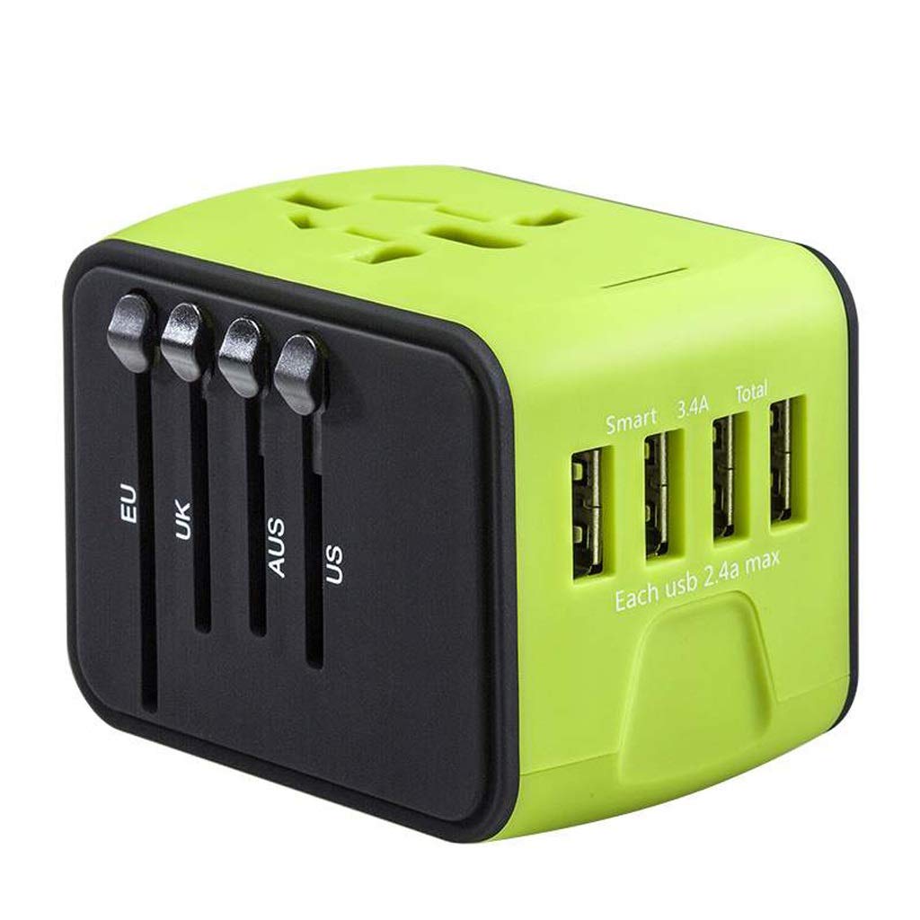 Międzynarodowy adapter podróży, adapter uniwersalny, uniwersalny adapter podróży dla Europy, Wielka Brytania, Chiny, Australia, 224 kraje (Color : D, Rozmiar : 5.3 * 6.7 * 5.2cm)