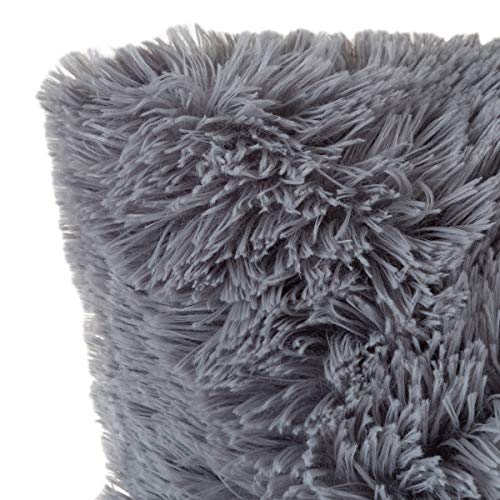 Coussin gris 45 cm Lavish Home oreiller de décoration salon lit - 4