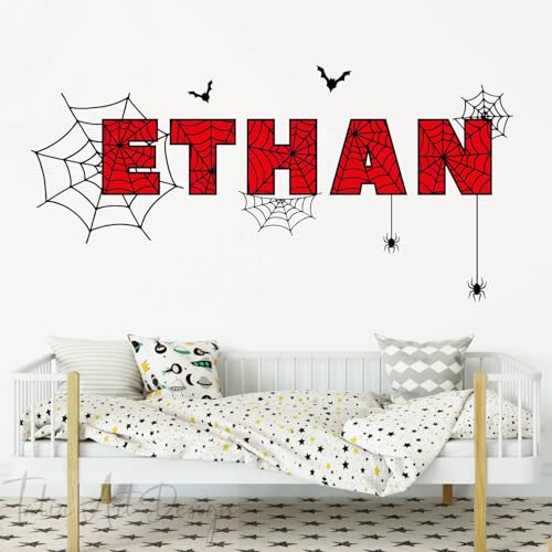 Décalcomanie personnalisée pour nom - Décor mural pour enfants - Autocollant mural sur le thème...