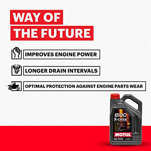 Motul 102870 8100 X-cess 5W40 Olio Motore 5 Litri