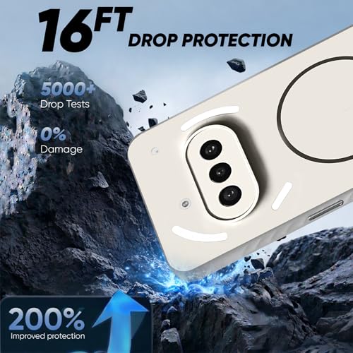 Image of KARWAN Slim Shockproof Back Case Cover Compatible with Nothing 3A,Dual Layer Armor Protection with Matt Finish, Heavy Duty Cover with Magnetic MagEase Wireless Charging (Grey)
