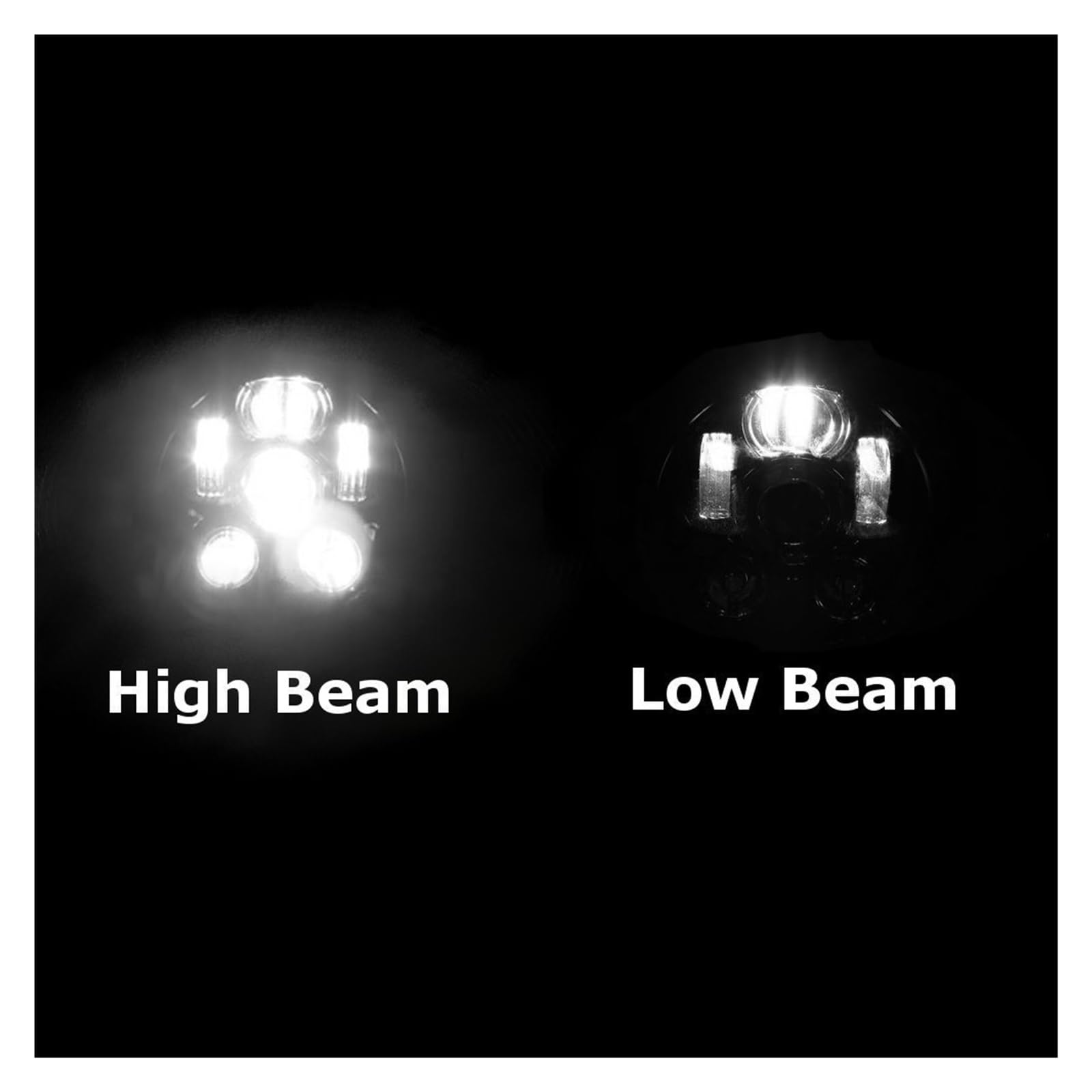 1 X 6 "18W Signal LED Strip And 5.75" LED Headlamp Round 5 3/4 "headlamp Compatible With 883.