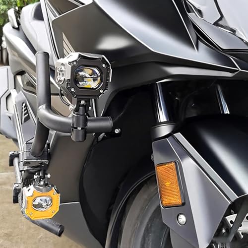 Soporte de foco de motocicleta y barra de luz ajustable para defensa de moto y barra ATV UTV 5