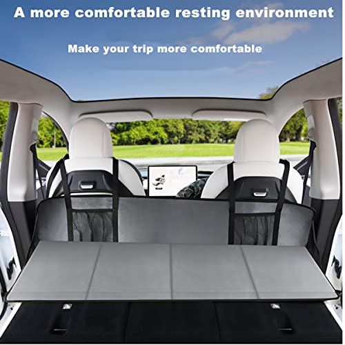 Car Rear Seat Mattress Extension Plate, Increase Trunk and Car Bed Camping Space, Sleeping Head Protection, Folding, Non-Inflatable Car Travel Mattress for SUV, Truck, Tesla and Others, 50 * 16.5 Inch - Thumbnail 4