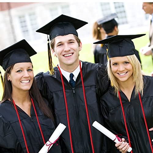 Image of Graduation Honor Cord Red Yarn Honor Cord with Tassel 67 inch Long for Graduation Ceremony