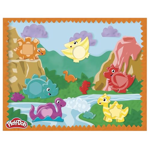 Play-Doh Shapes & Colors Dino Starter Set, Tactile Sensory Play Dinosaur Toys for Kids 2+, 11 Accessories - Image 12