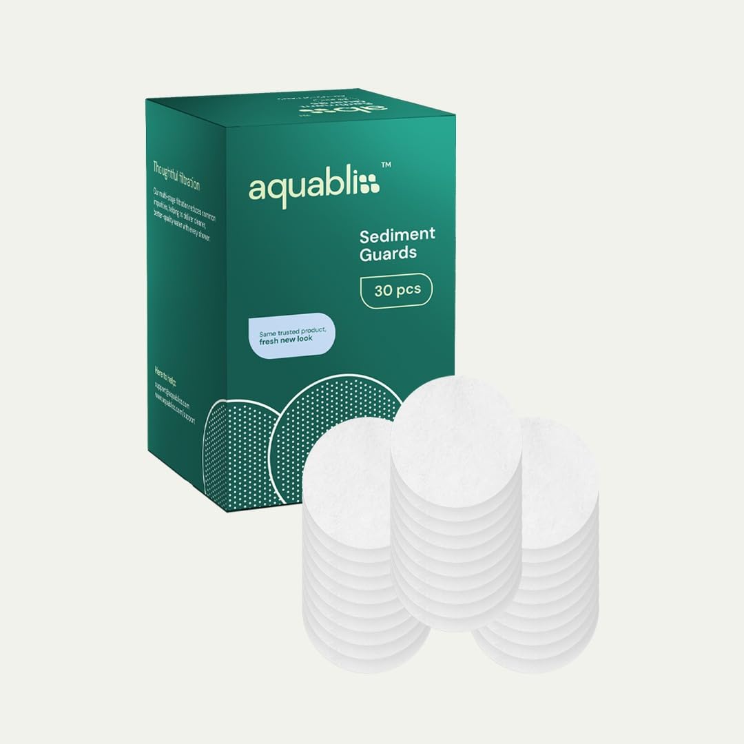 Aquabliss Shower Filter Sediment Pads 30-Pack | Reduces rust dust & sand from shower water for a cleaner gentler rinse. No tools needed to install. product thumbnail 4
