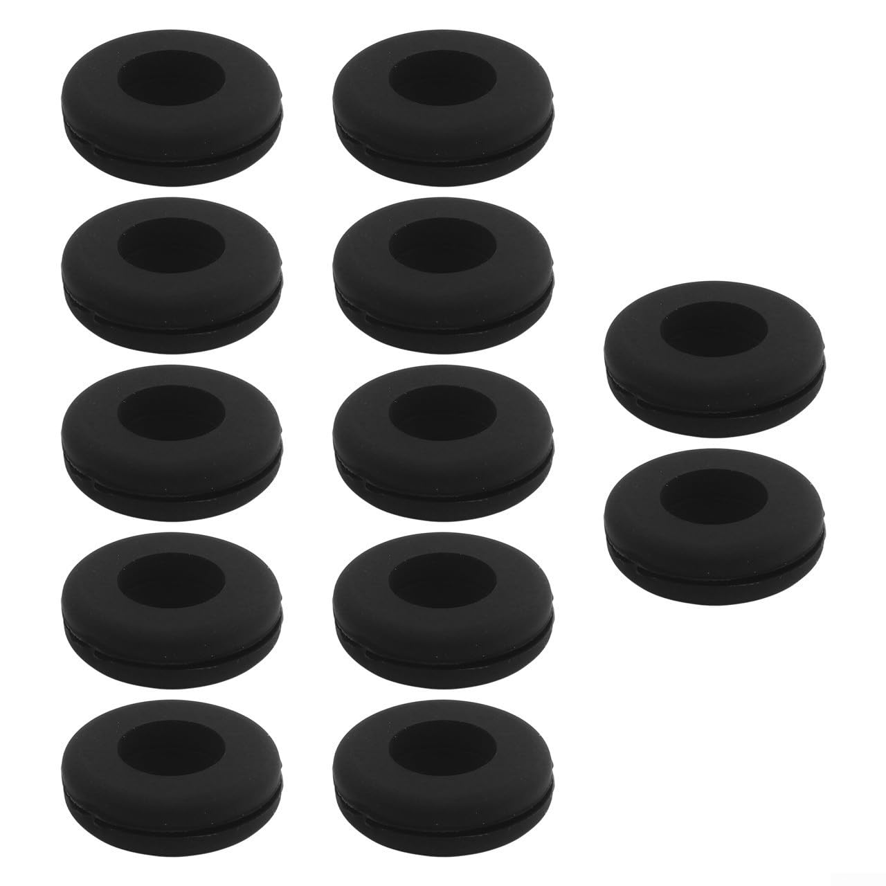 Smorzatori di vibrazioni per racchette da tennis, confezione da 12 ammortizzatori in silicone per migliorare il comfort di gioco (nero)