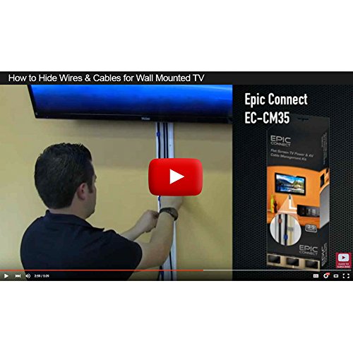 TV Cable Management Organizer Cable Concealer Raceway Wire Cover for A/V and Power Cables