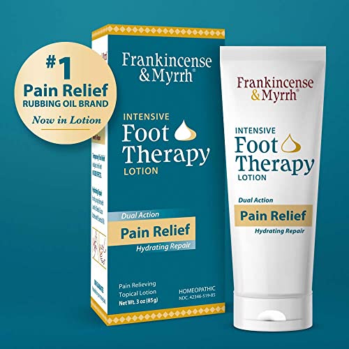 Frankincense & Myrrh Foot Pain Relief Lotion - Intensive Foot Therapy - Dual Action Neuropathy Pain Relief Cream And Hydrating Skin Repair With Essential Oils, 3 Ounce (Pack Of 1) #TOP1
