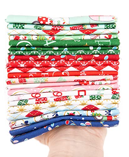 Riley Blake Designs Riley Blake Christmas Adventure Fat Quarter Bundles 21 Pcs, Multi Yard