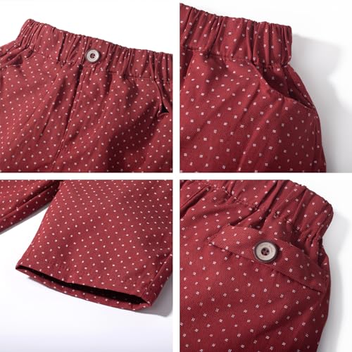 Image of Nwada Boys Suit Toddler Dress Clothes Shirt with Bow Tie, Dress Pants Sets Kids Gentleman Outfit suits