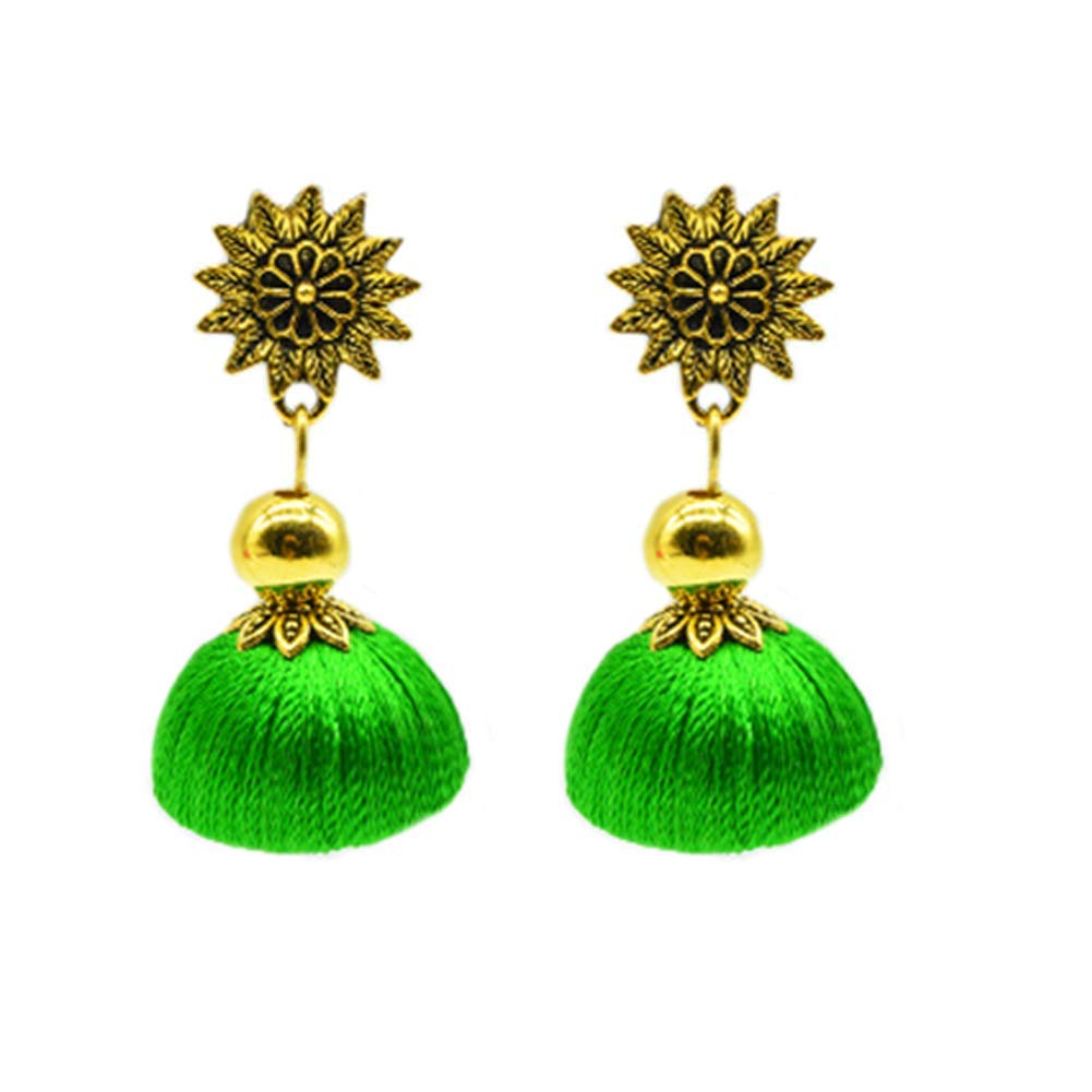 See full amazon price history chart for Antique Sunflower Small Silk Thead Jhumki in Green Antique Sunflower Small Silk Thead Jhumki in Green (B07NNW3TJT) Amazon Price History, Amazon Price Tracker