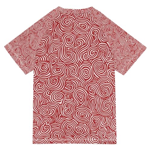 Kids Swimsuit Circle Spiral Dessert Food Sugar Candy Sunscreen T-Shirts Swimwear Sets UPF 50+2