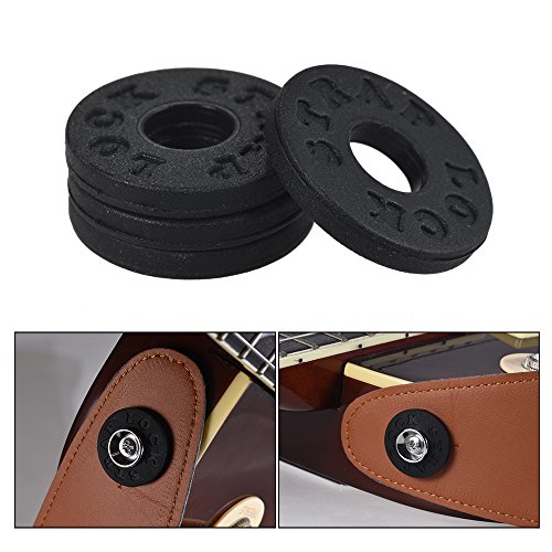 4pcs basse sangle de guitare serrures blocs caoutchouc matériel guitare pièces accessoires Cover