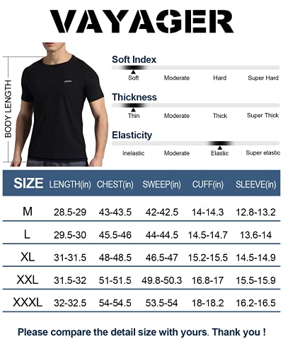 Vayager Men's Swim Shirts Rash Guard Upf 50+ Short Sleeve Quick Dry Loose Fit Water Surfing Shirt(Black-Xxl) #TOP5