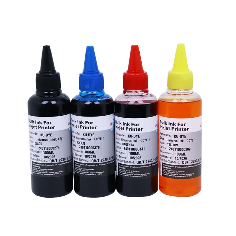 Recharge d'encre pour imprimante 100ml jaune pour remplacer votre cartouche vide