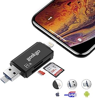 geekgo SD Card Reader,Micro SD TF USB Memory Card Reader Trail Game Camera