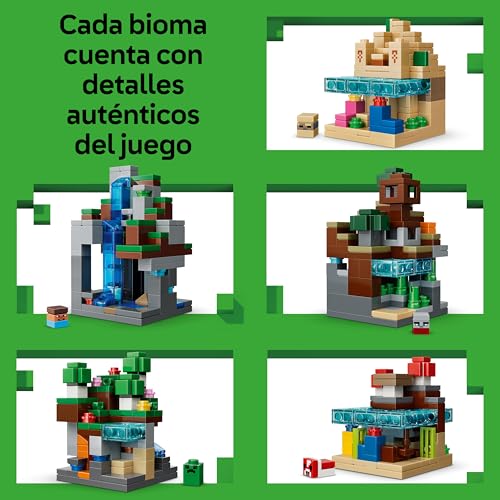 LEGO Minecraft Minibiomas 21589 maqueta 3D para decorar dormitorio juvenil 3