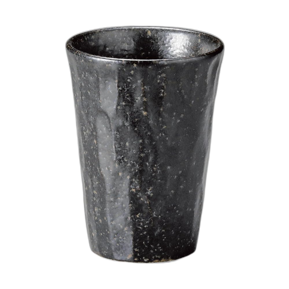 ???????(Setomonohonpo) Black Shochu Cup (Large) 3.3 x 4.5 inches (8.5 x 11.5 cm), 11.2 fl oz (330 cc) | Free Cup |