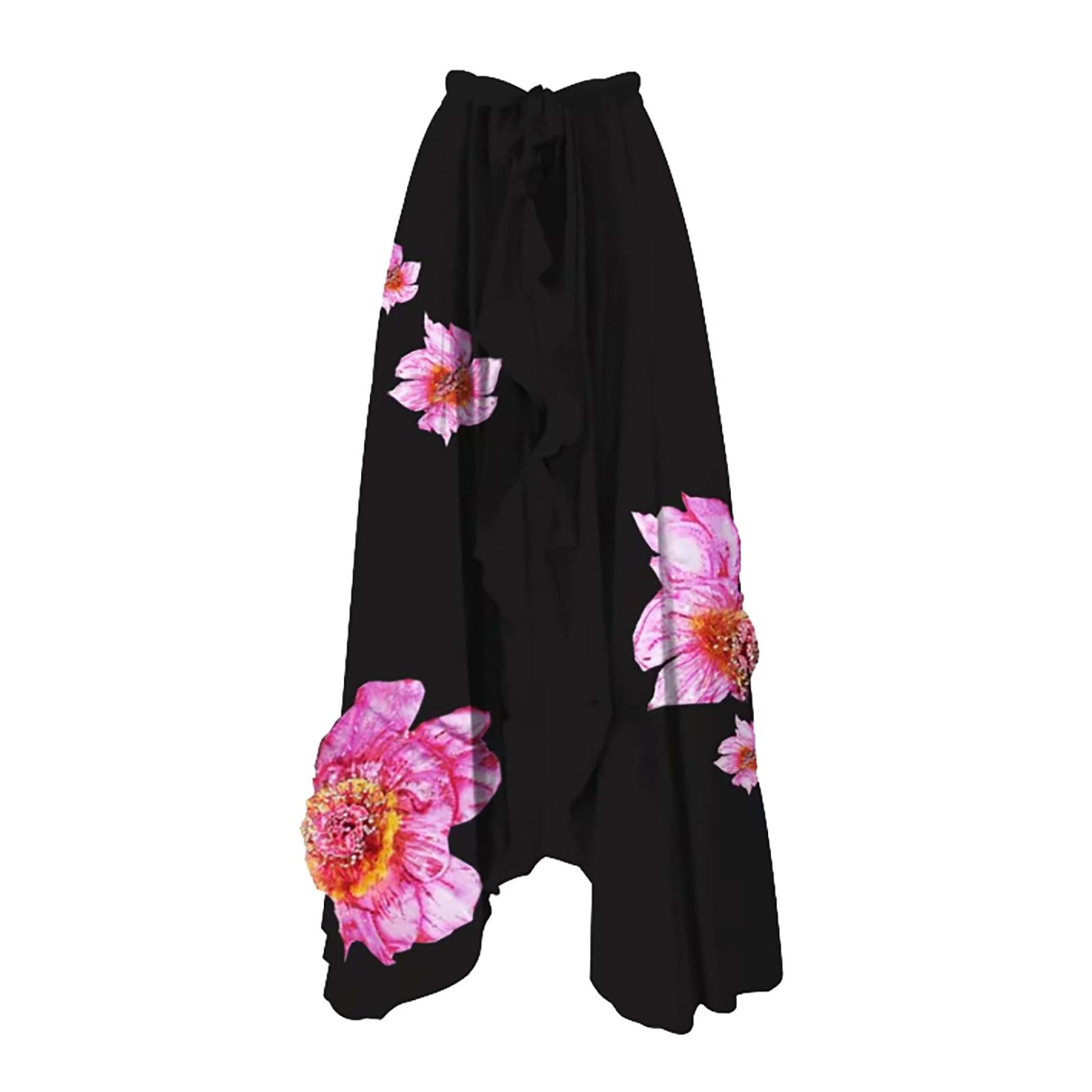 Generico Costume Intero Nero Costumi Contenitivi Donna Set Costume da Bagno con Copertura della Pancia retrò Francese Stampato da Donna Mutande Mestuali Intero Contenitivo