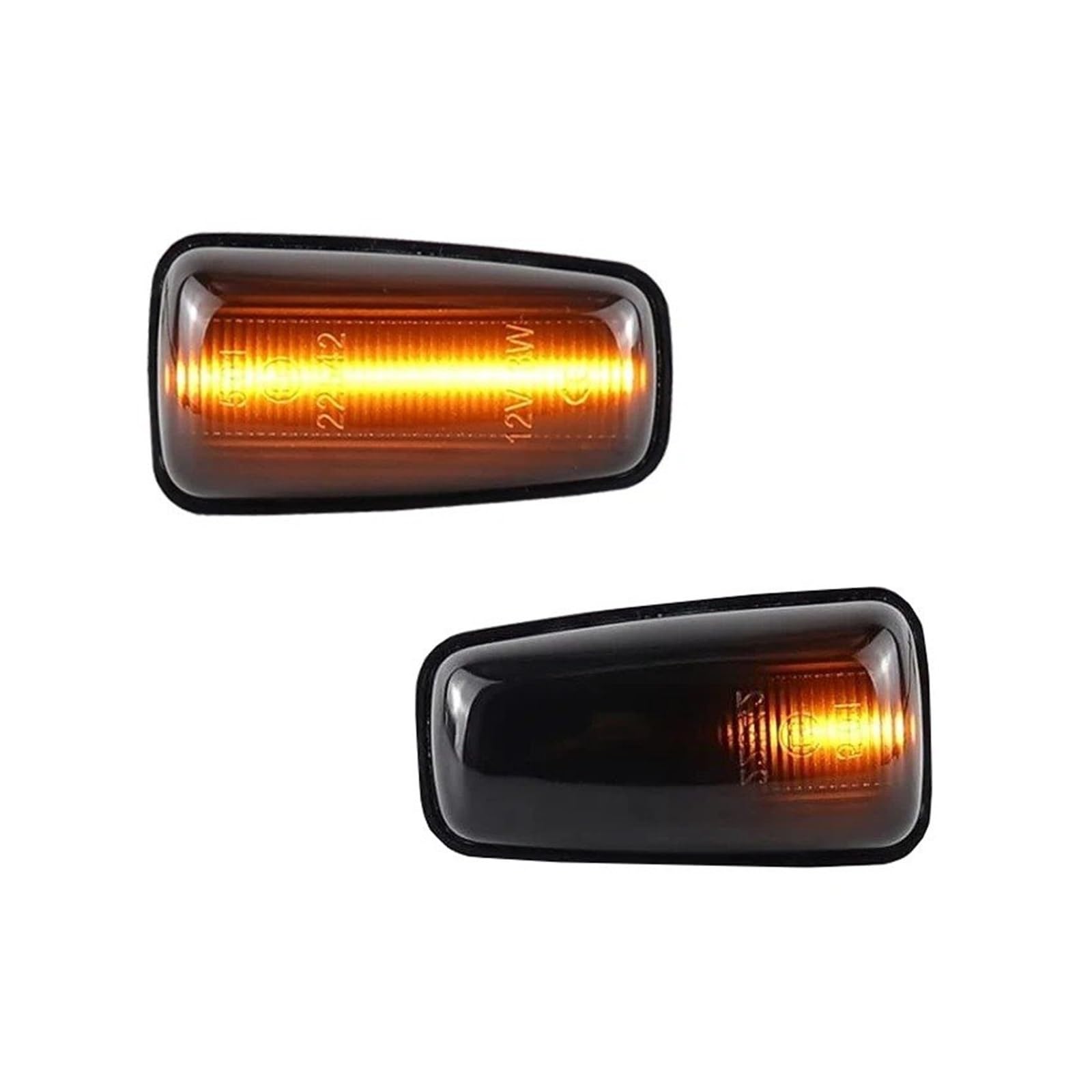 Marqueur Latéral Clignotant Feu De Position Latéral Dynamique Clignotant LED Pour Peugeot 306 106 406 806(Smoked Len)