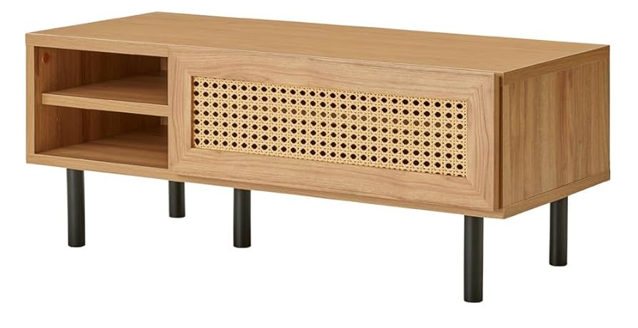 【美品】ラタン調 テレビ台 幅90cm Amazon|ラタン調 テレビボード 幅90cm|ローボード・テレビ台